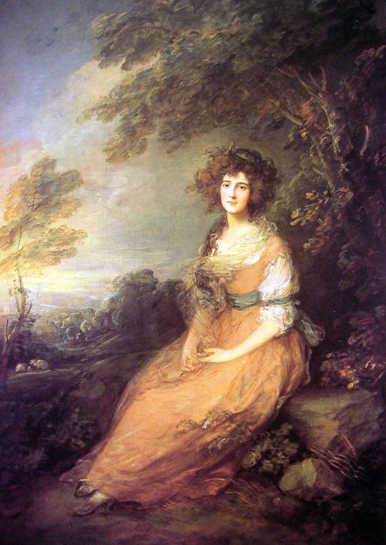 Potret Mrs. Elizabeth Sheridan   Thomas Gainsborough