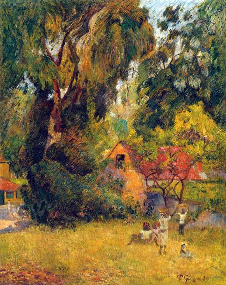 Pondok Di Bawah Pohon   Paul Gauguin