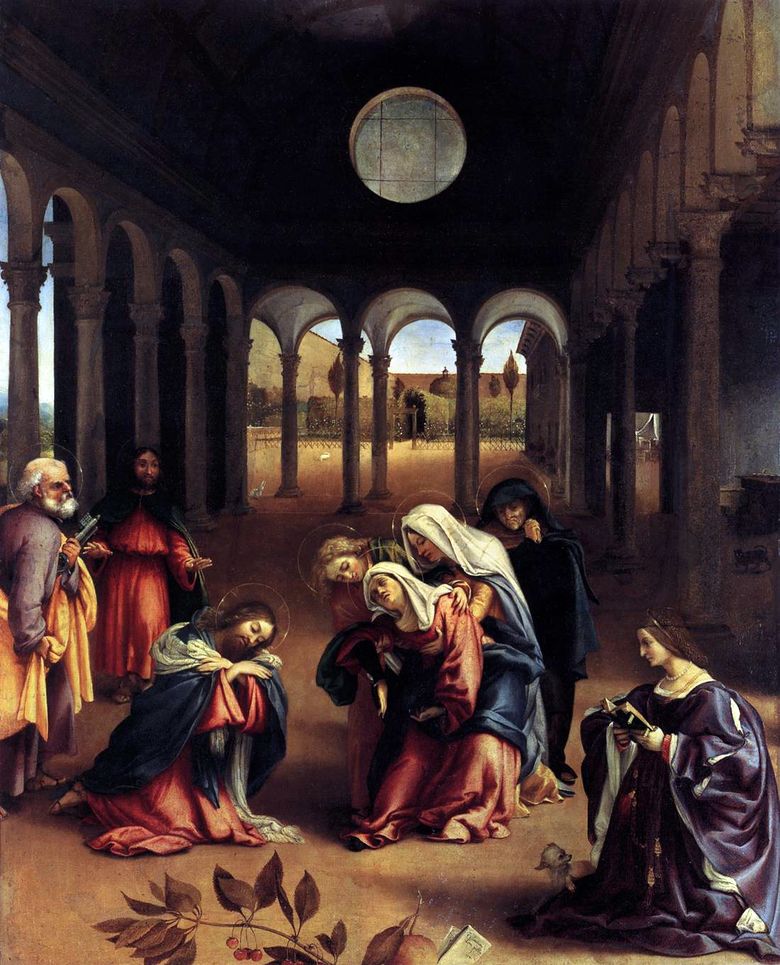 Persekutuan Kristus dengan Bunda   Lorenzo Lotto