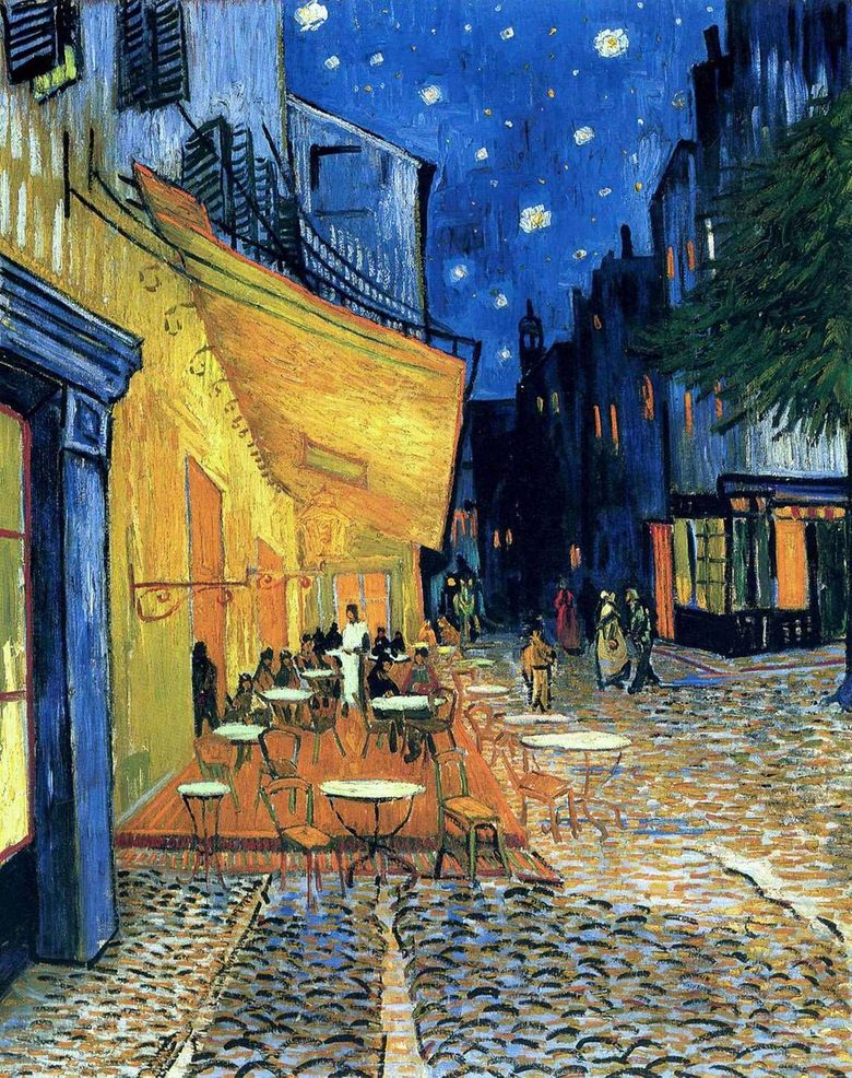Teras kafe di Forum Square di Arles, pada malam hari   Vincent Van Gogh