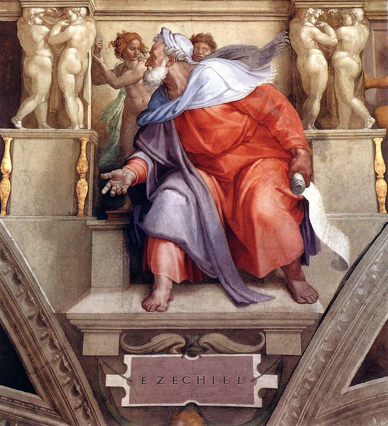 Nabi Yehezkiel (fresco)   Michelangelo Buonarroti