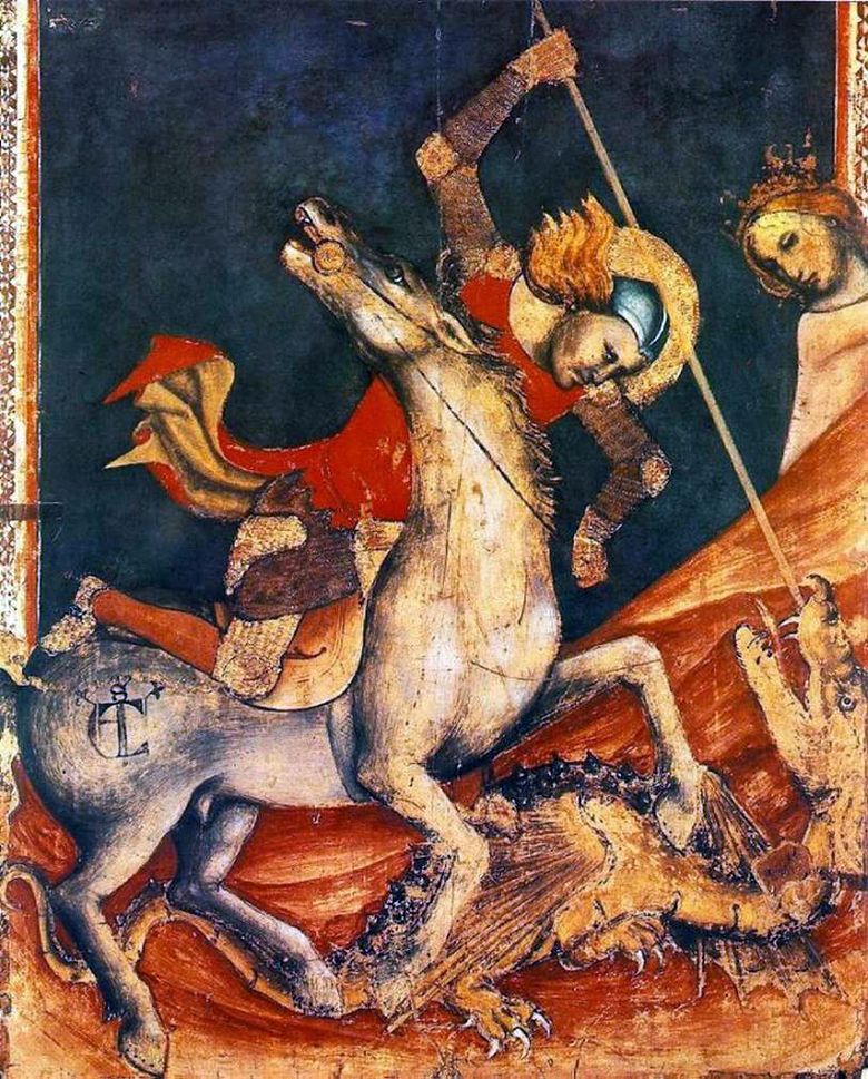 Pertempuran St. George dengan naga itu. Oke   Vitale da Bologna