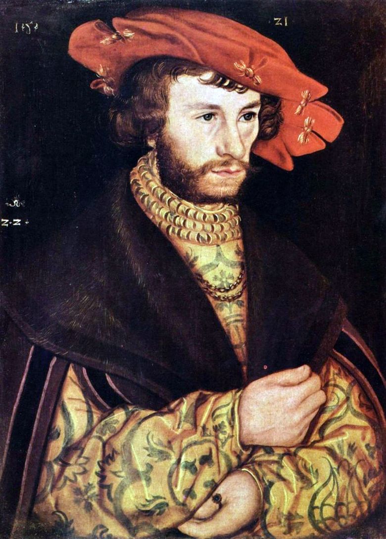 Potret seorang pria muda dalam baret   Lucas Cranach