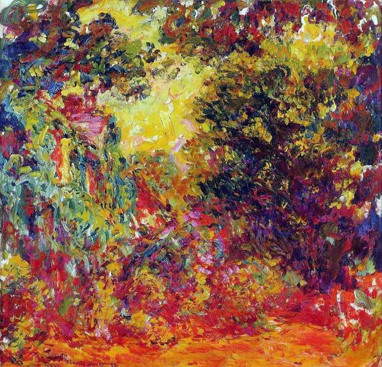 Rumah Artis, pemandangan dari taman mawar   Claude Monet