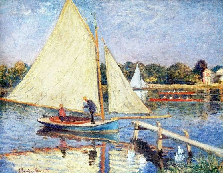 Kapal dekat Argenteuil   Claude Monet
