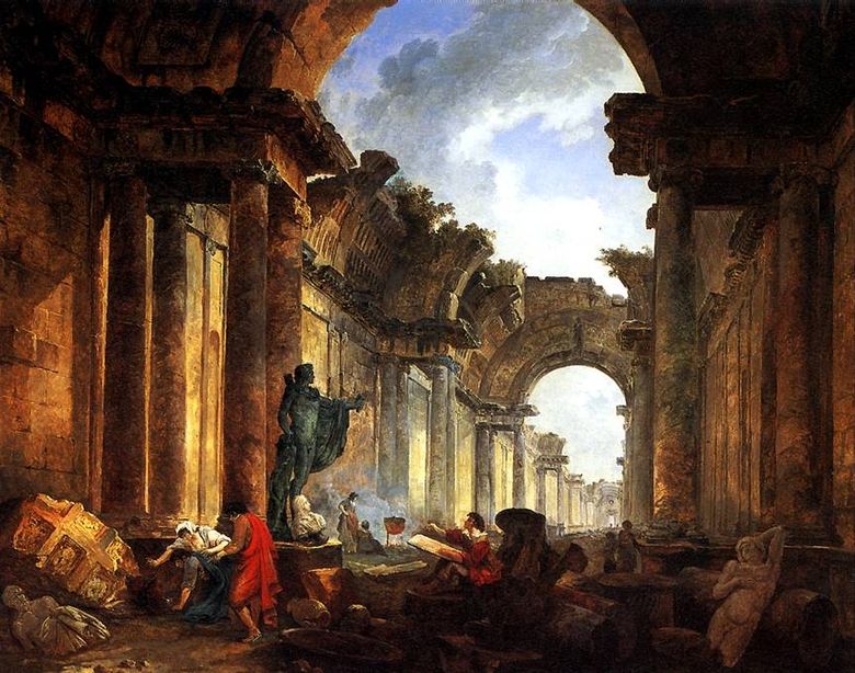 The Imaginary View of Great Gallery di Ruins   Hubert Robert