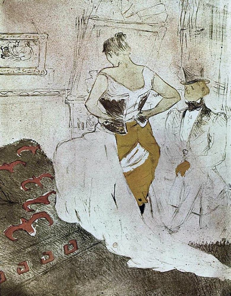 Girl in a Corset   Henri de Toulouse Lautrec