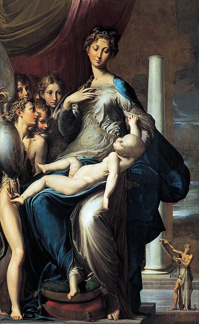 Madonna and Child with Angels and St. Jerome   Francesco Parmigianino