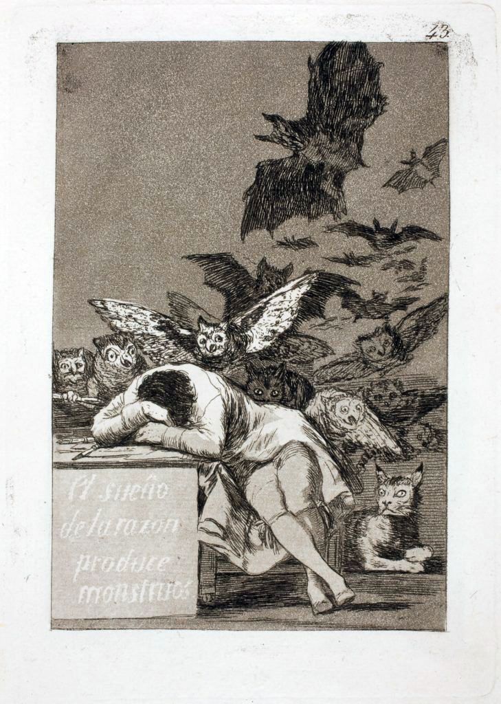 Mimpi akal melahirkan monster   Francisco de Goya