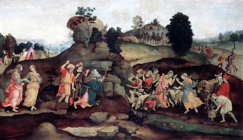 Moses Mengekstrak Air dari Batuan   Filippino Lippi