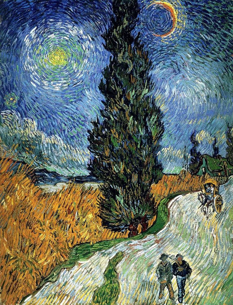 Jalan dengan Cypress dan Bintang   Vincent Van Gogh