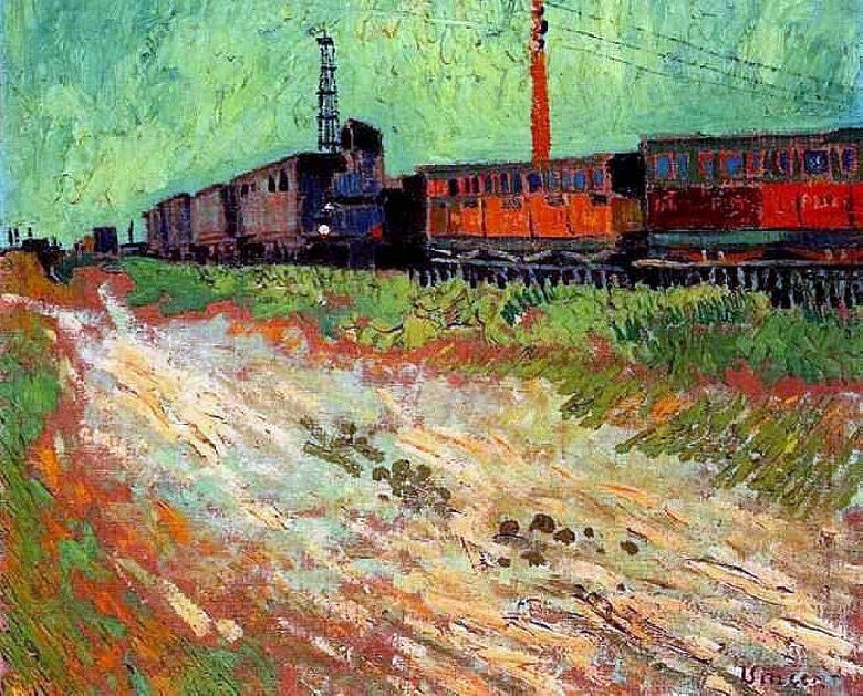 Railroad Cars   Vincent Van Gogh