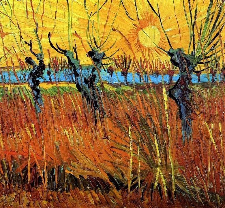 Willow at Sunset   Vincent Van Gogh