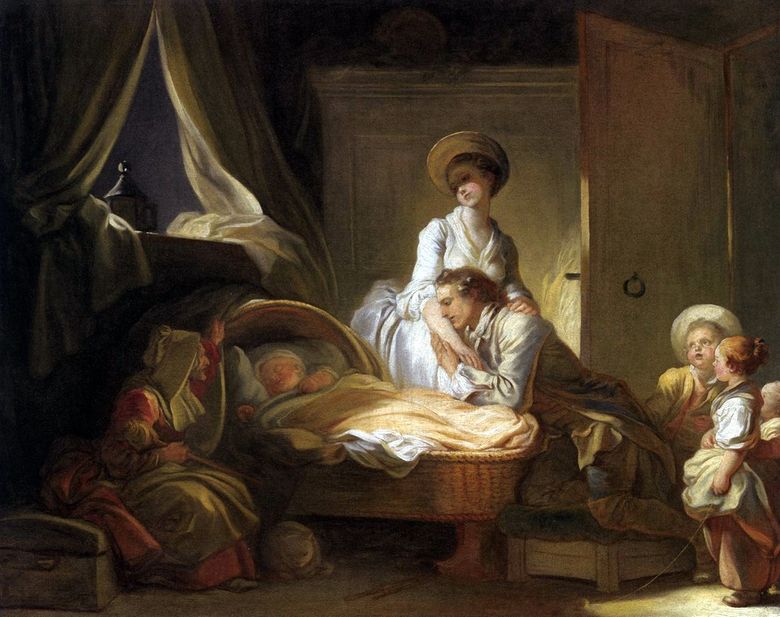 Kunjungan ke kamar bayi   Jean Honore Fragonard