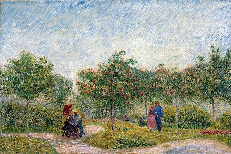 Pasangan di Park dArganson di Agnere   Vincent van Gogh