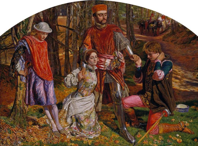 Valentine Menyimpan Sylvia dari Proteus   William Holman Hunt