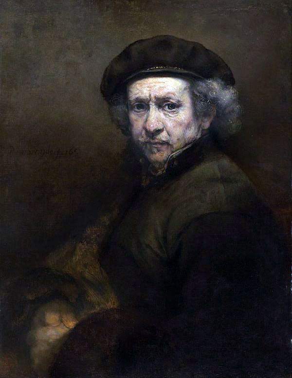 Potret Diri Rembrandt. Teknik Cermin   Rembrandt Harmenszoon Van Rijn