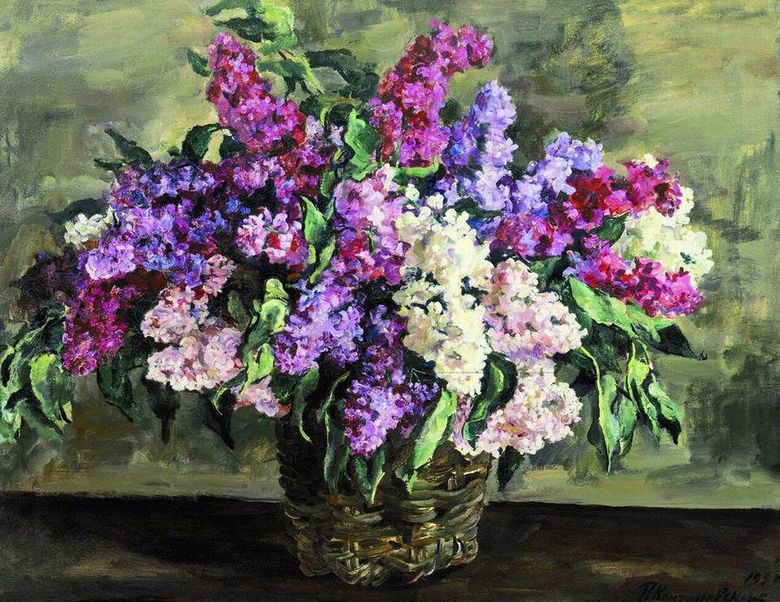 Lilac dalam keranjang   Pyotr Konchalovsky
