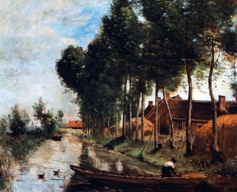 Lansekap di Arles du Nord   Camille Corot