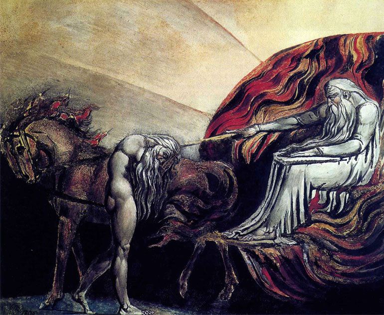 Adam di hadapan penghakiman Allah   William Blake