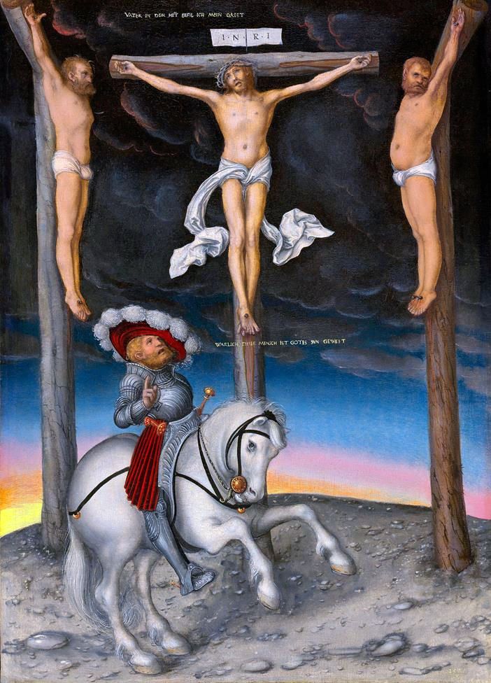 Penyaliban dengan Centurion Transformed   Lucas Cranach