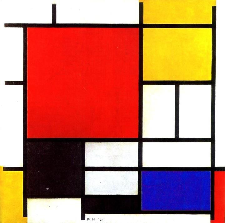 Merah, Kuning, Biru, dan Hitam   Peter Cornelis Mondrian