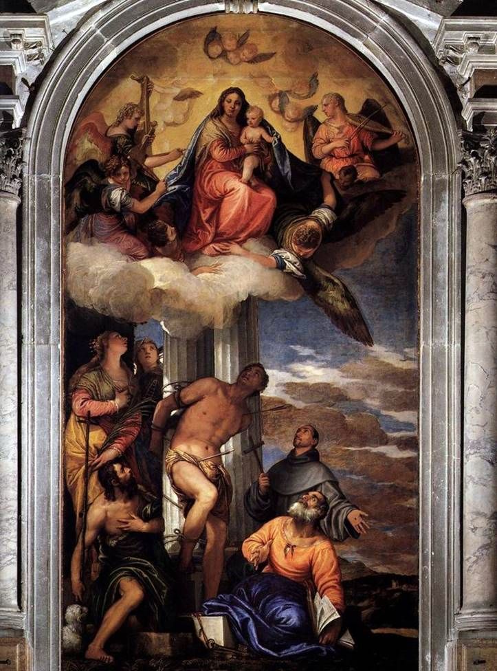 Madonna in Glory bersama St. Sebastian dan para Orang Suci Lainnya   Paolo Veronese