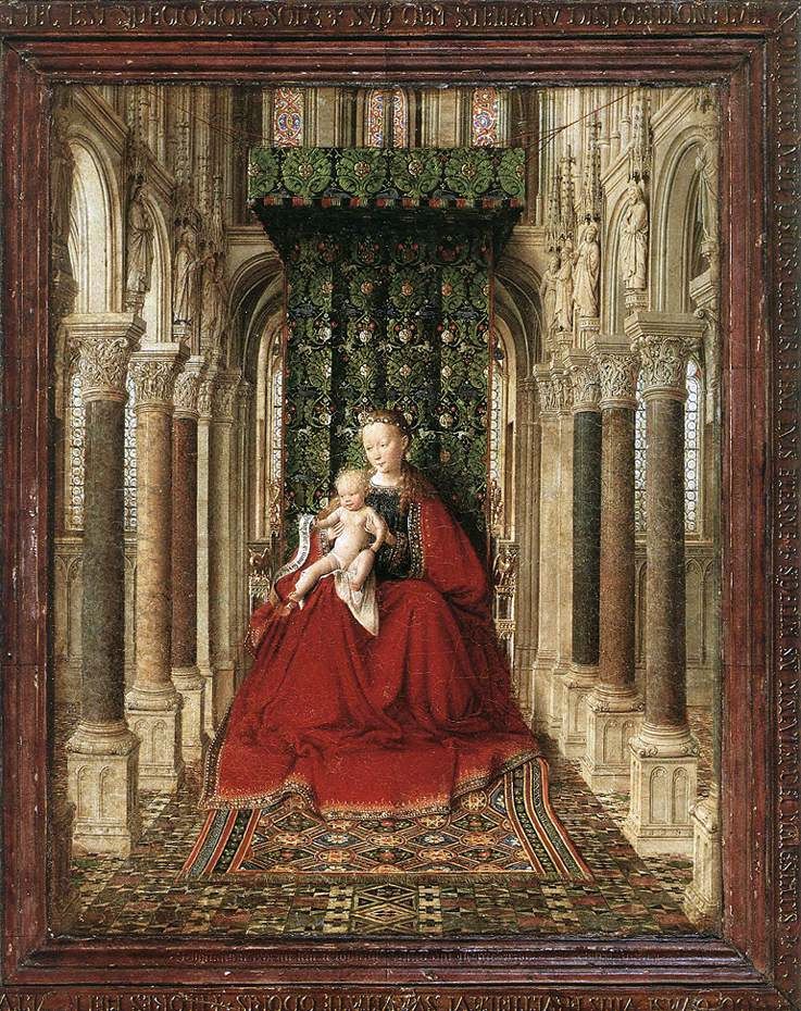 Perawan dan Anak di atas takhta di bait suci   Jan van Eyck