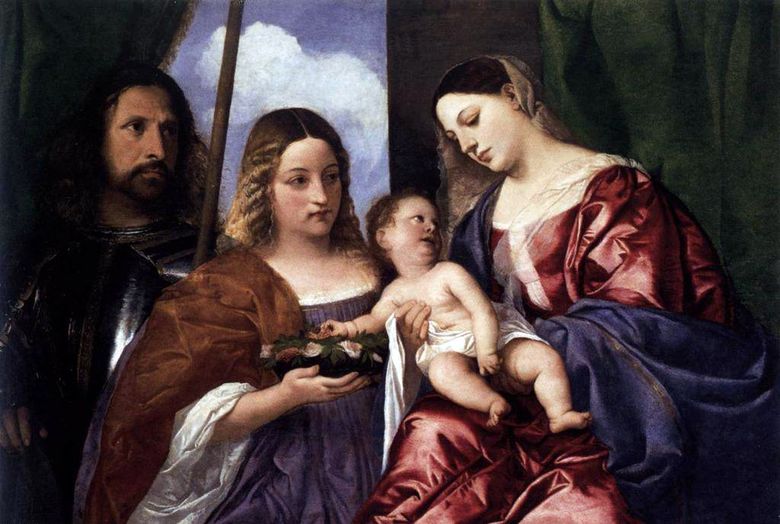 Madonna and Child bersama Saint Dorothea dan George   Titian Vecellio